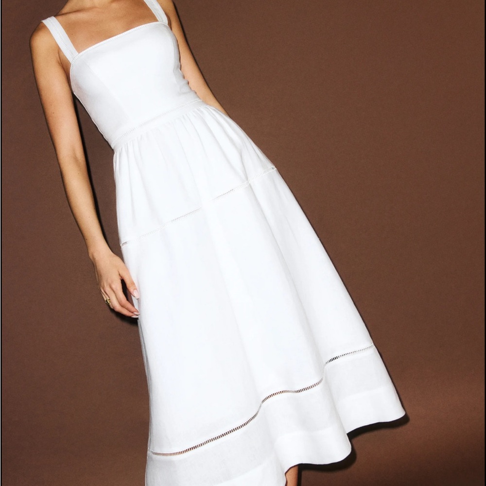 Reformation White Everett Dress